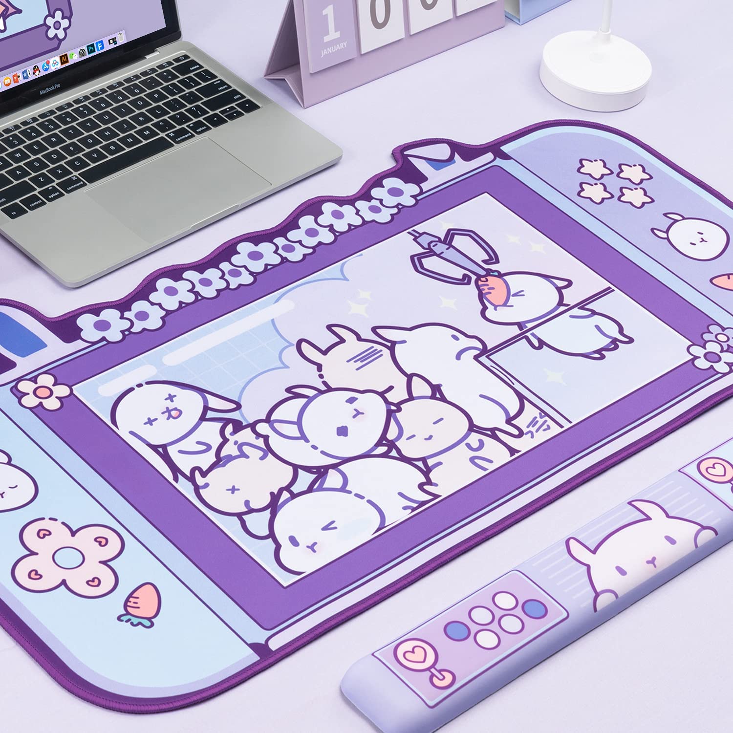 Large Kawaii Gaming Mouse Pad  - Tradescantia Purple review and price